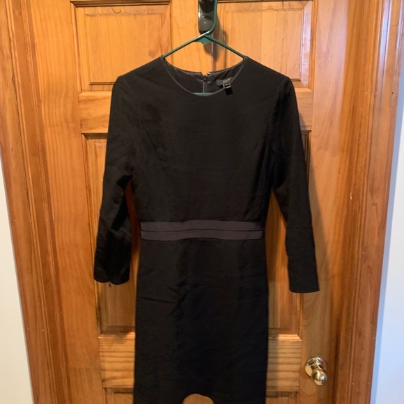 J. Crew Double Faced Wool Crepe Dress in Black Size 2 - Picture 2 of 7